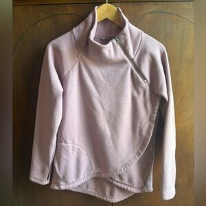 Athleta Women's Dusty Rose Asymmetrical Zip Pullover -- S